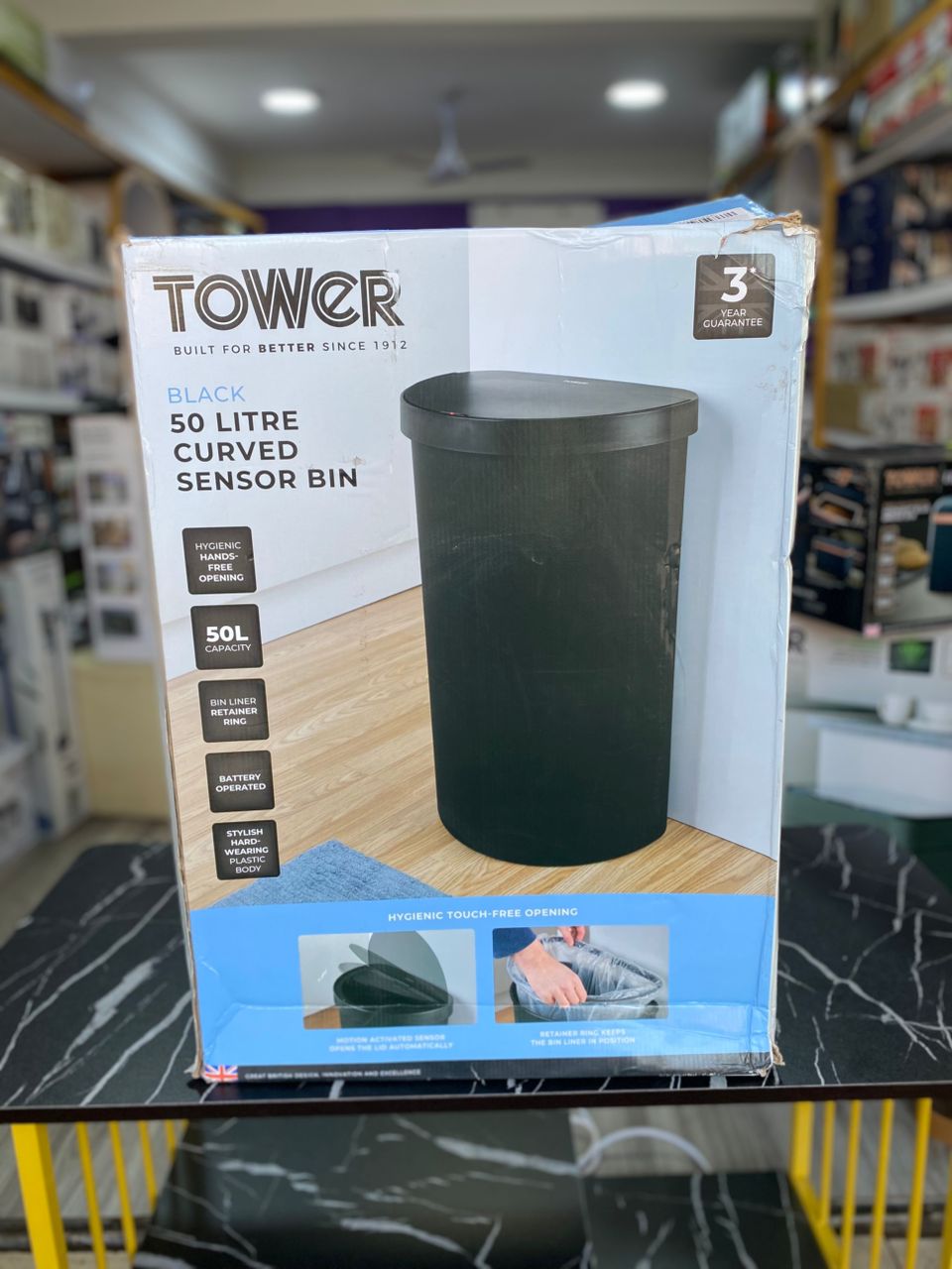 50L Tower Recycling Sensor Bin