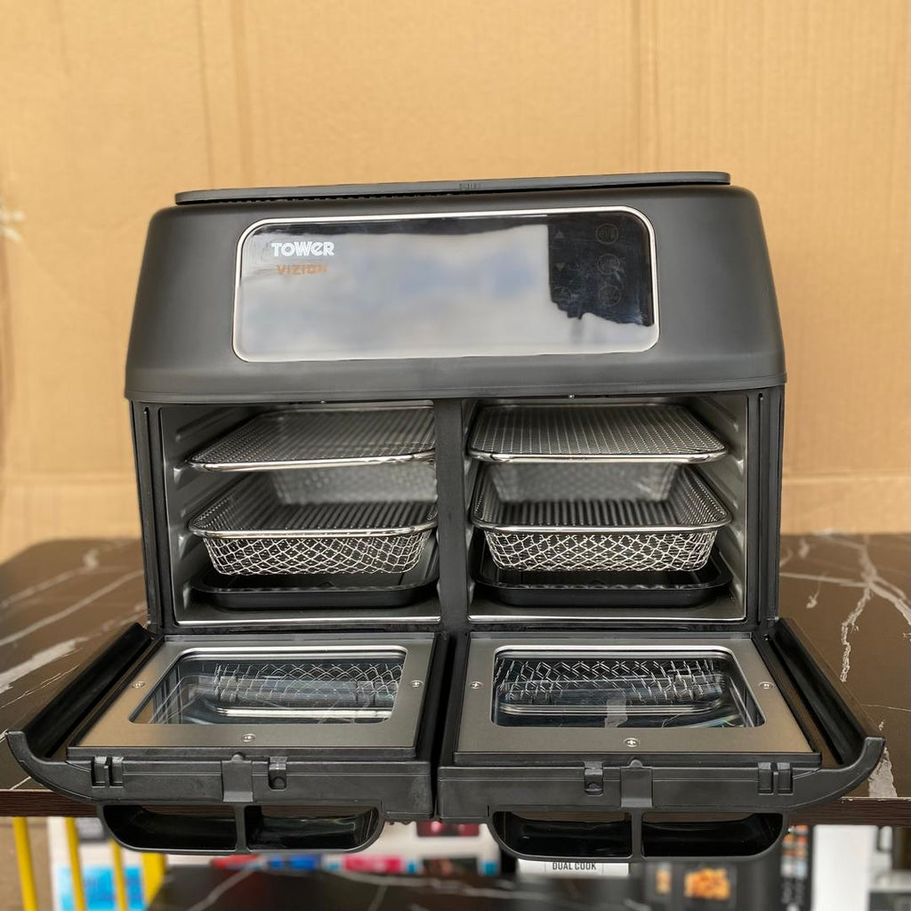 11L Tower Vortx Vizion  Dual Compartment Air Fryer Oven