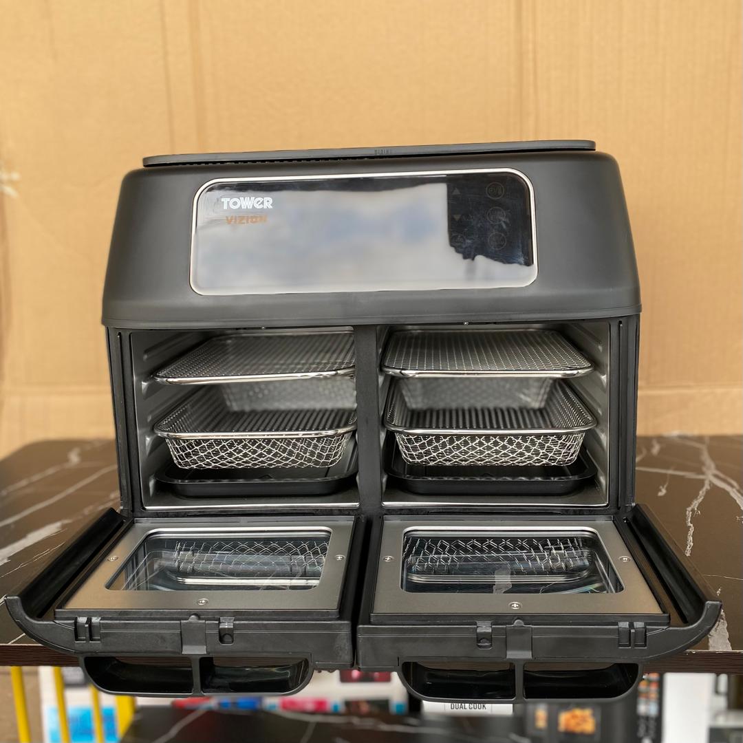11L Tower Vortx Vizion  Dual Compartment Air Fryer Oven