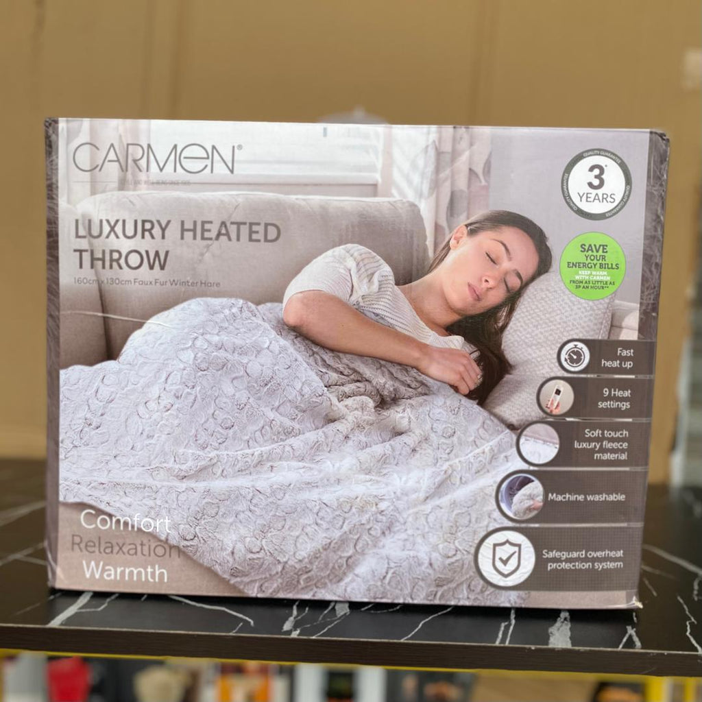 Carmen Comfort Fleece Luxury Electric Heated Throw