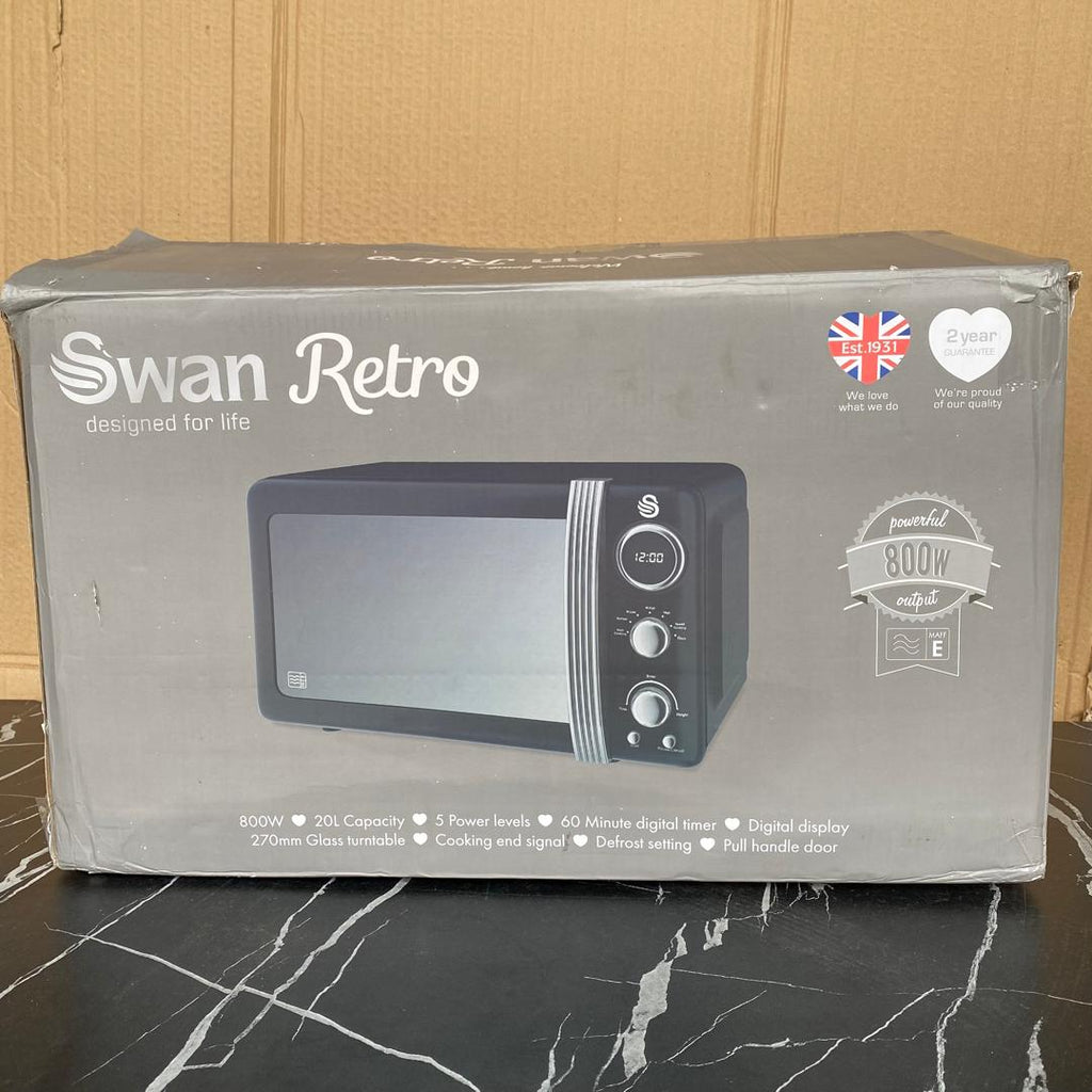20L Swan Retro Digital Microwave - Store Reject