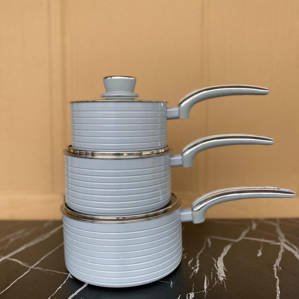 3-Piece Swan Retro  Saucepan Set