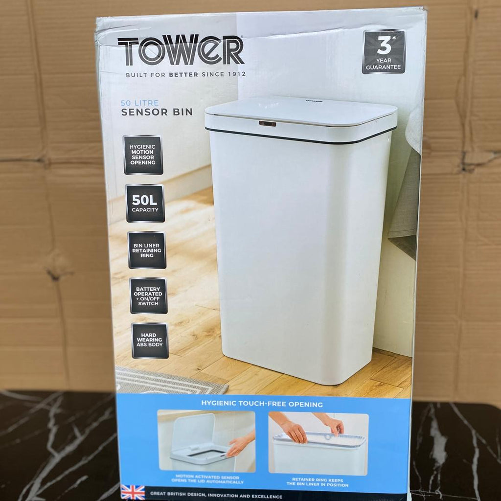 50L Tower Rectangular Sensor Bin