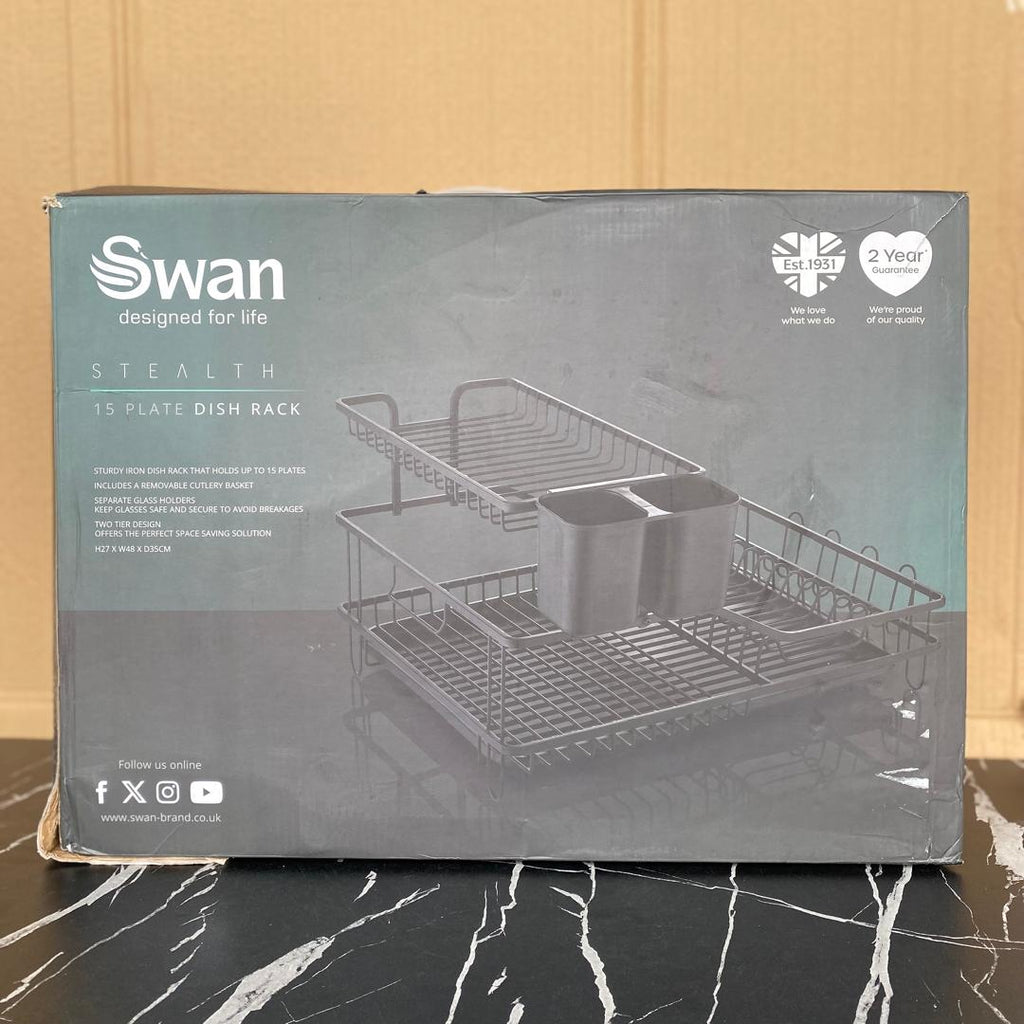 Swan Stealth 2-Tier Dish Rack