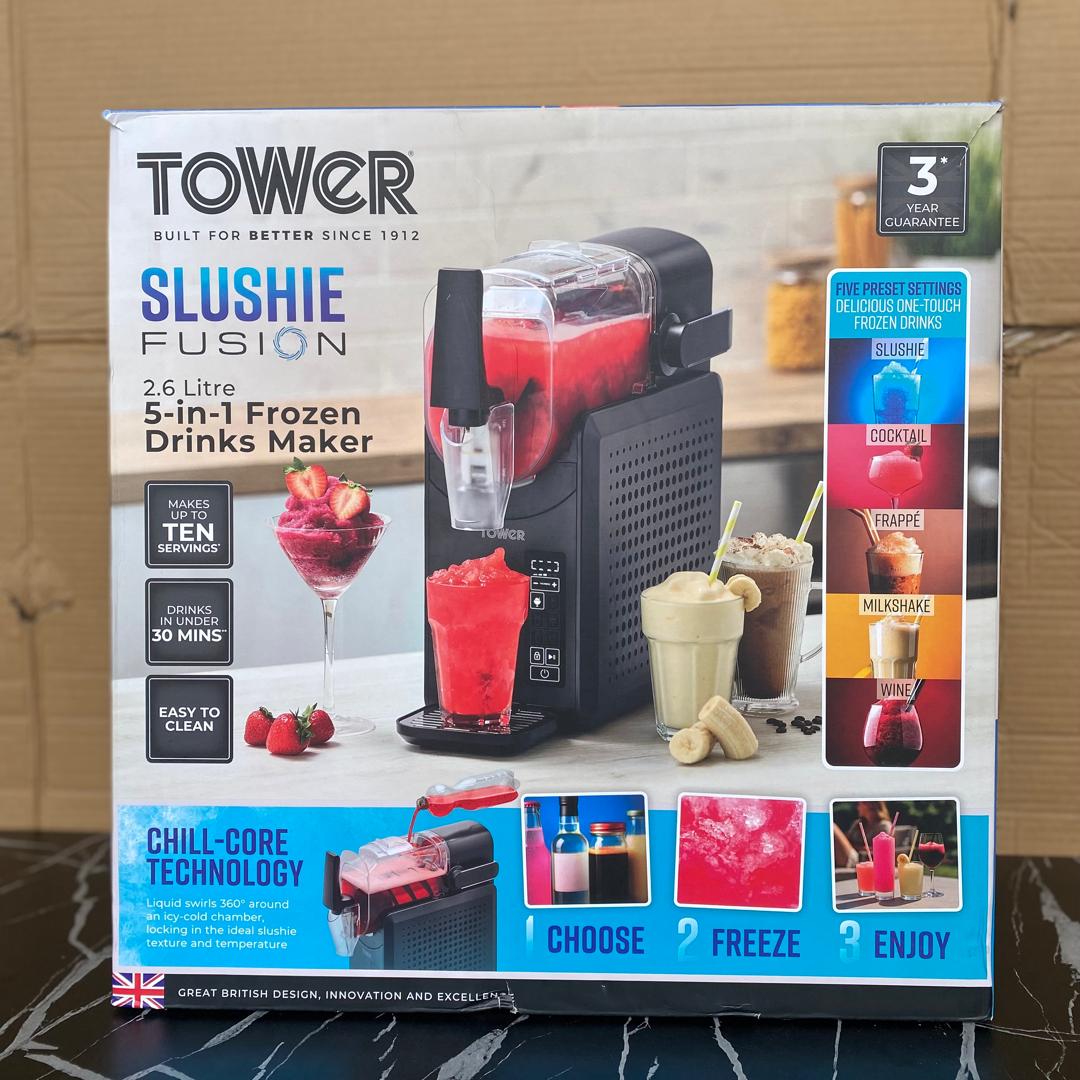 2.6L Tower Slushie Fusion 5-in-1 Frozen Drinks Maker - STORE REJECT