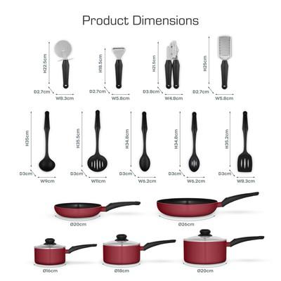14 Piece Swan Townhouse Cookware and Tool Set