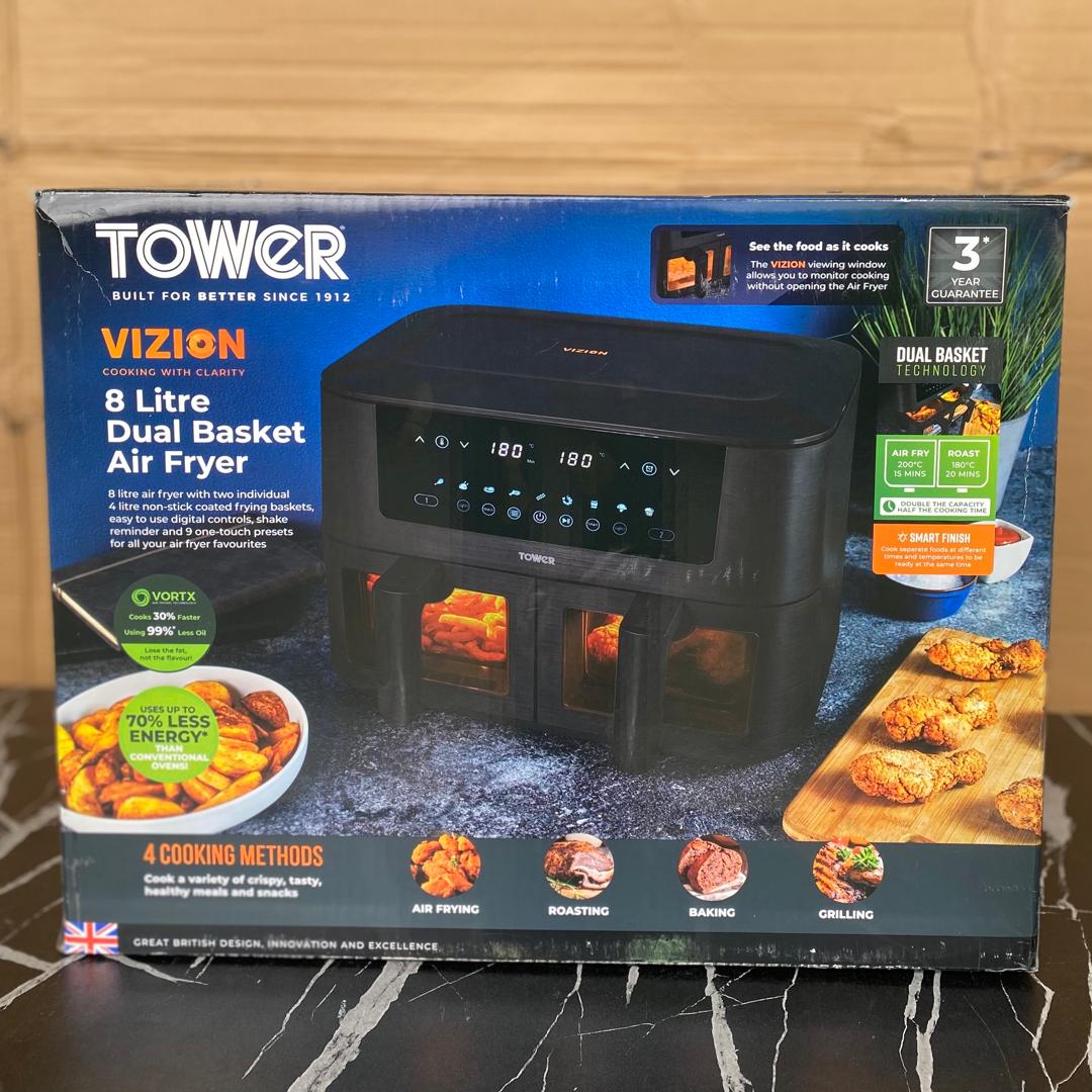 8L Tower Vortx Dual Basket Air Fryer