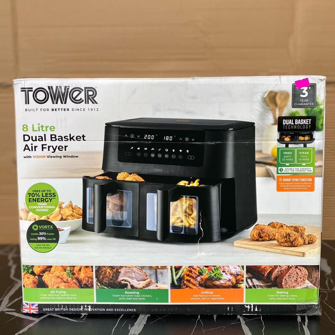 8L Tower Vortx Dual Basket Air Fryer