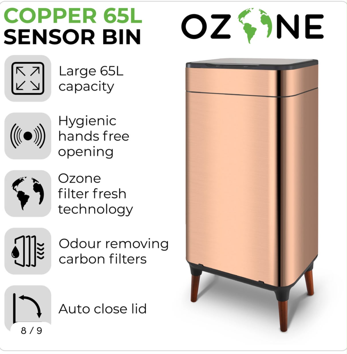 65L Ozone Sensor Bin - STORE REJECT