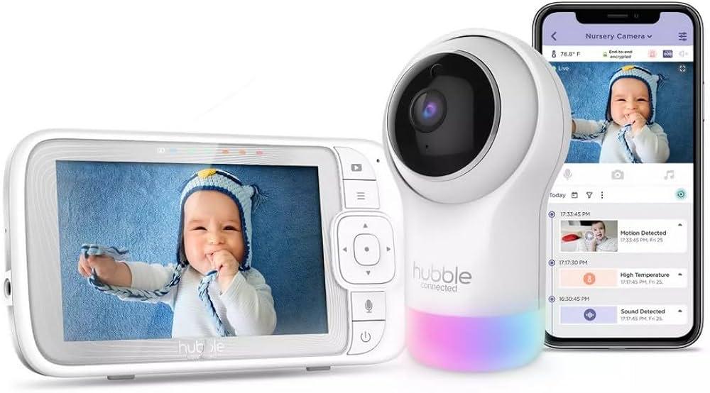 Hubble Connected Nursery Pal Glow+ Smart Video Baby Monitor - NEW