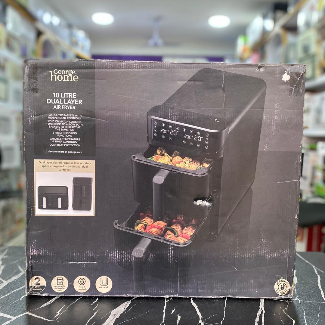 10L George Home Dual Layer  Digital Air Fryer - NEW