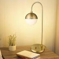 Modern Brass Glass Globe Table Lamp - NEW