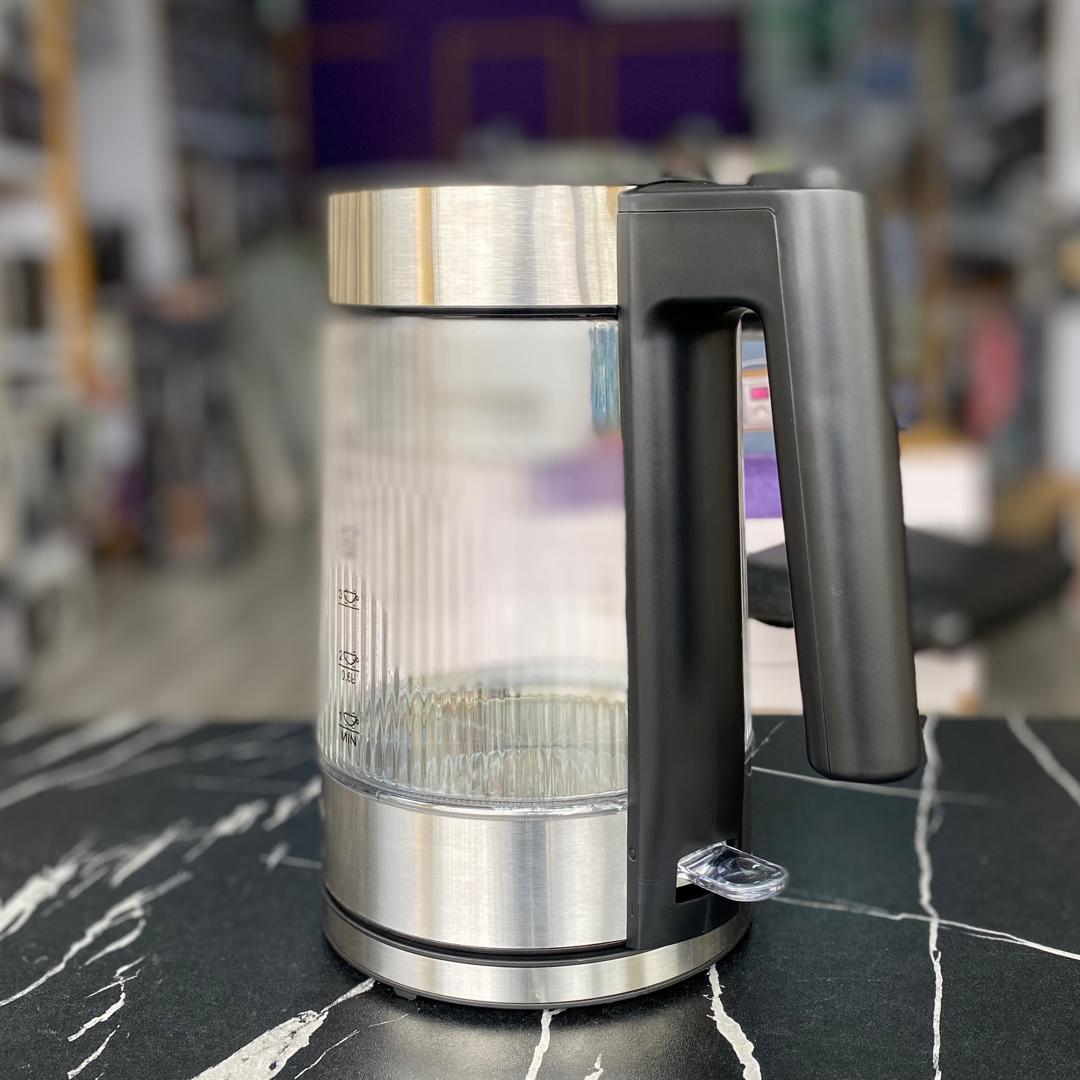 1.7L George Home Ribbed Glass Kettle - PRE OWNED