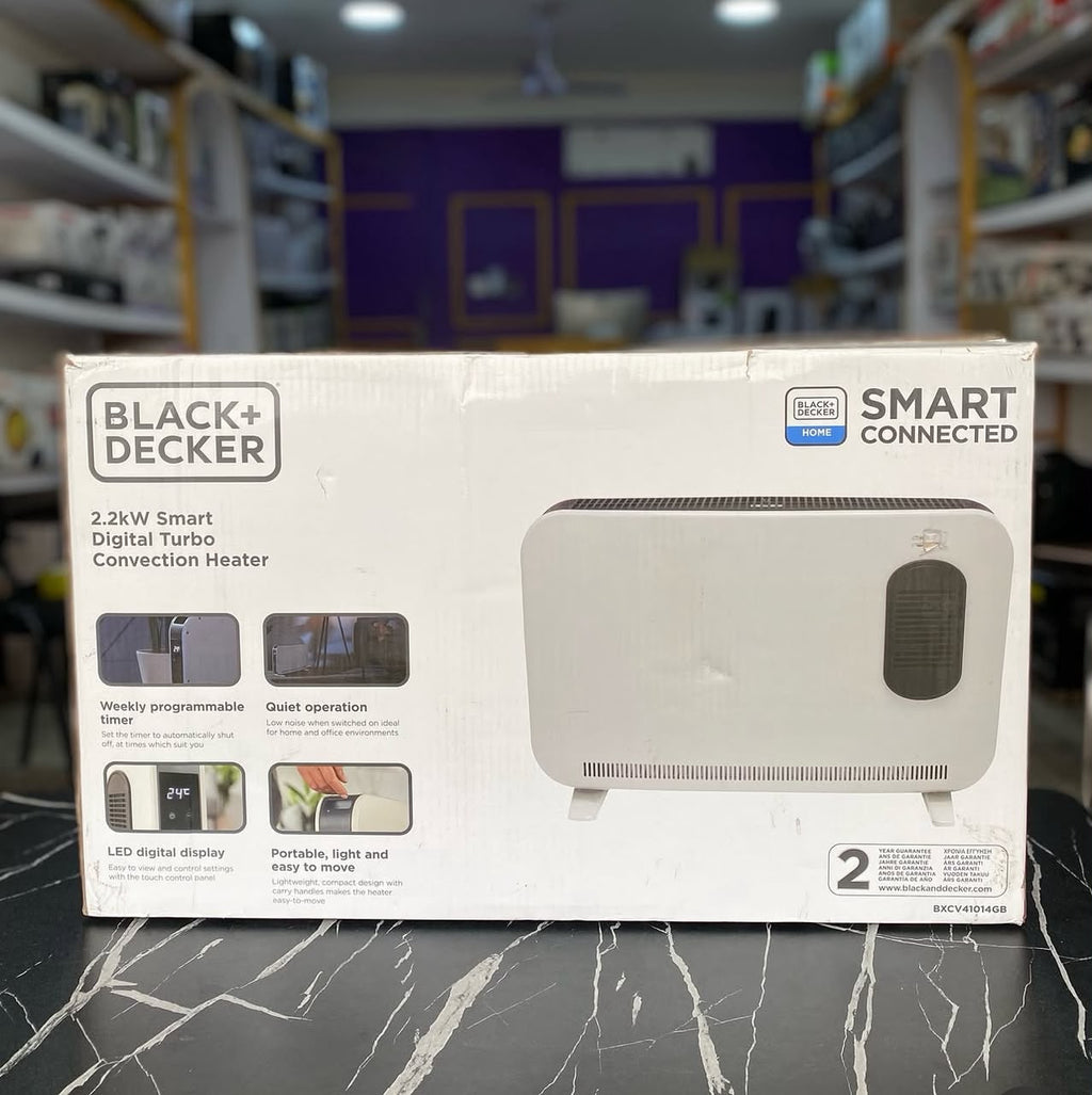 Black Decker Smart Digital Turbo Connection Heater - NEW