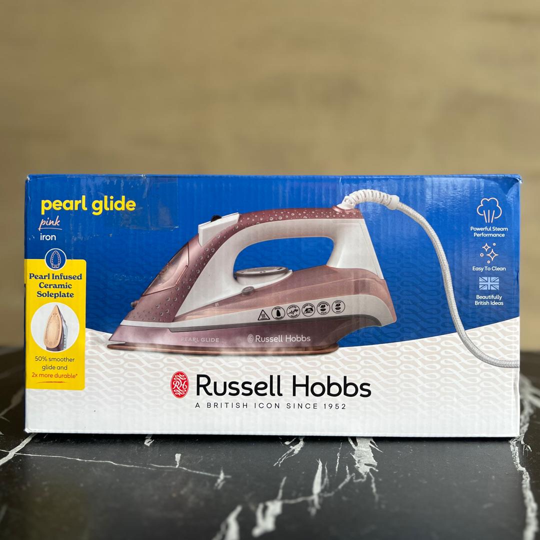 2600W Russell Hobbs Pearl Glide Pink Steam Iron - PRE OWNED