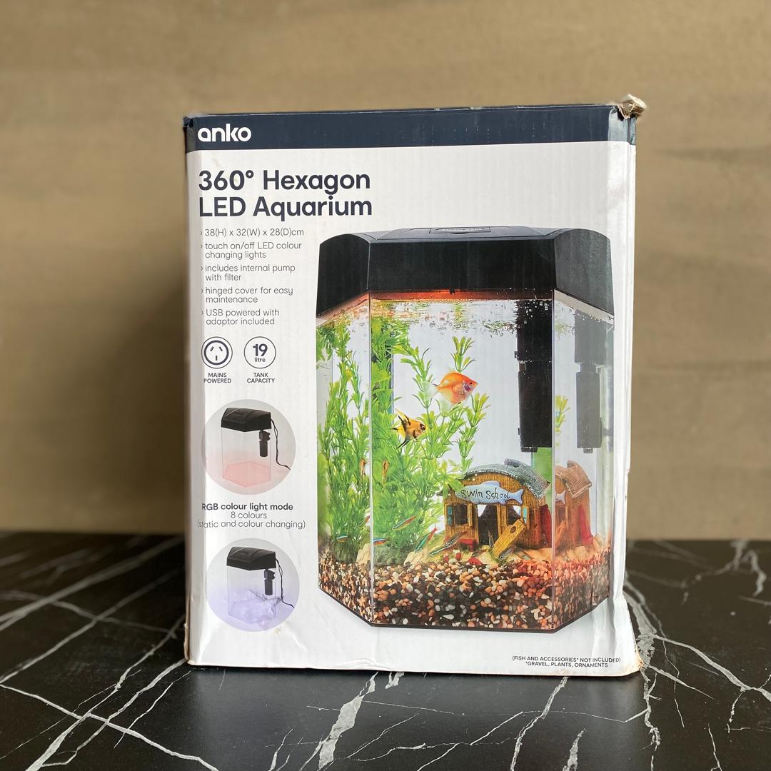 Anko 360° Hexagon LED Aquarium - PRE-OWNED