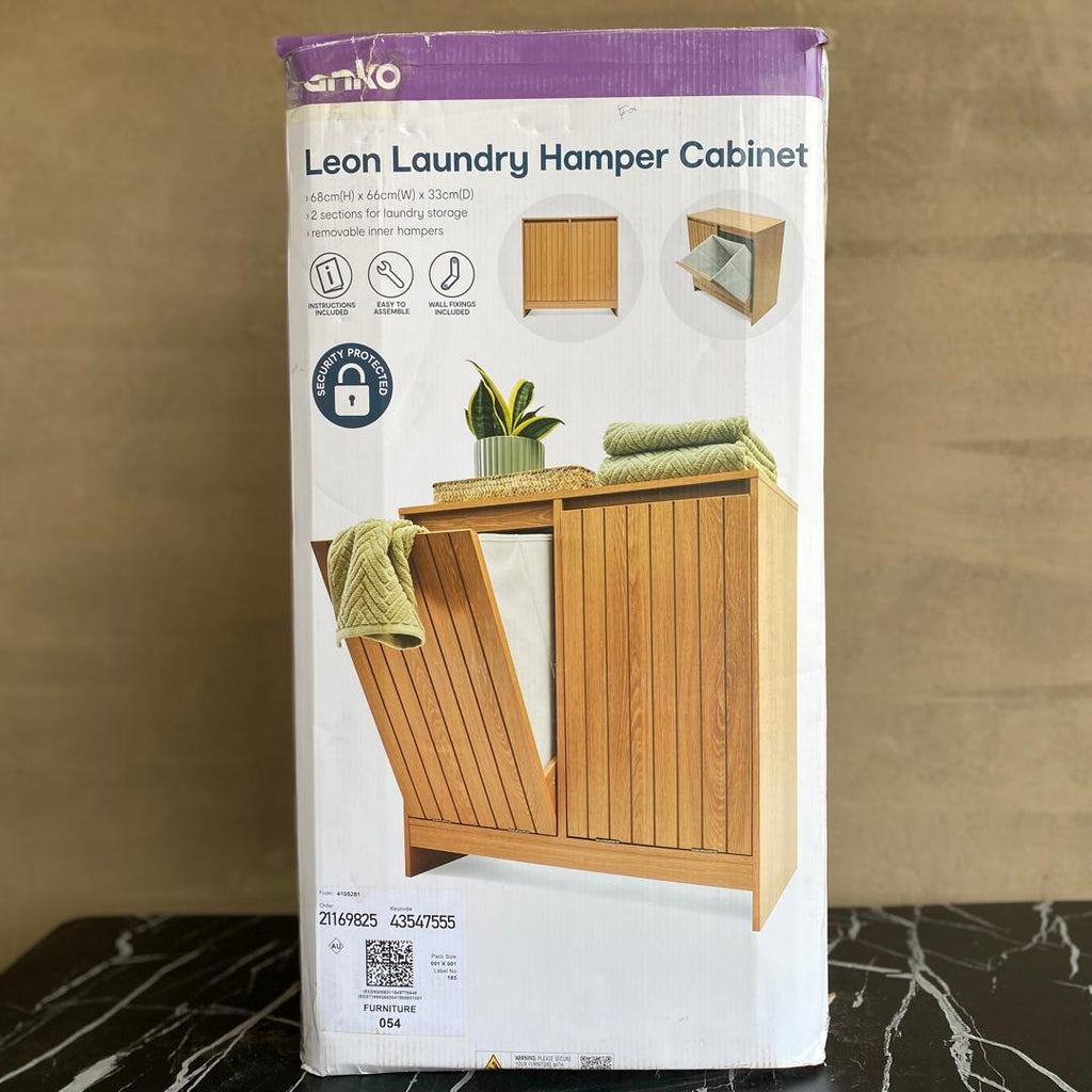 Anko Leon Laundry Hamper Cabinet - NEW