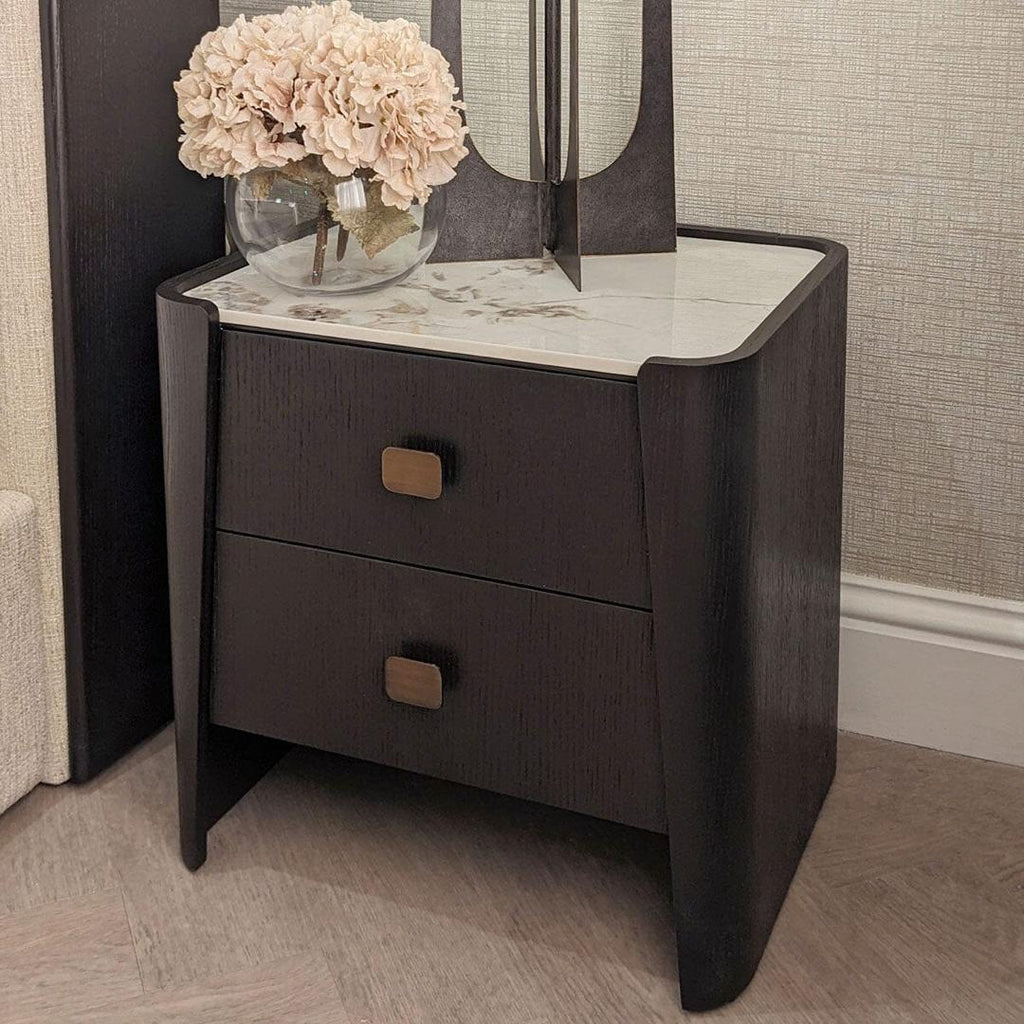 Anko Hazel 2 Drawer Bedside Table - NEW