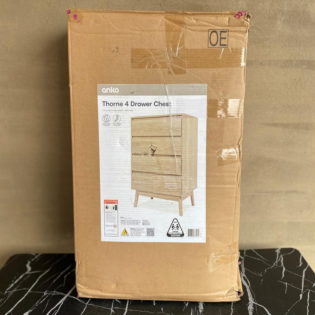 Anko Thorne 4 Drawer Chest - NEW