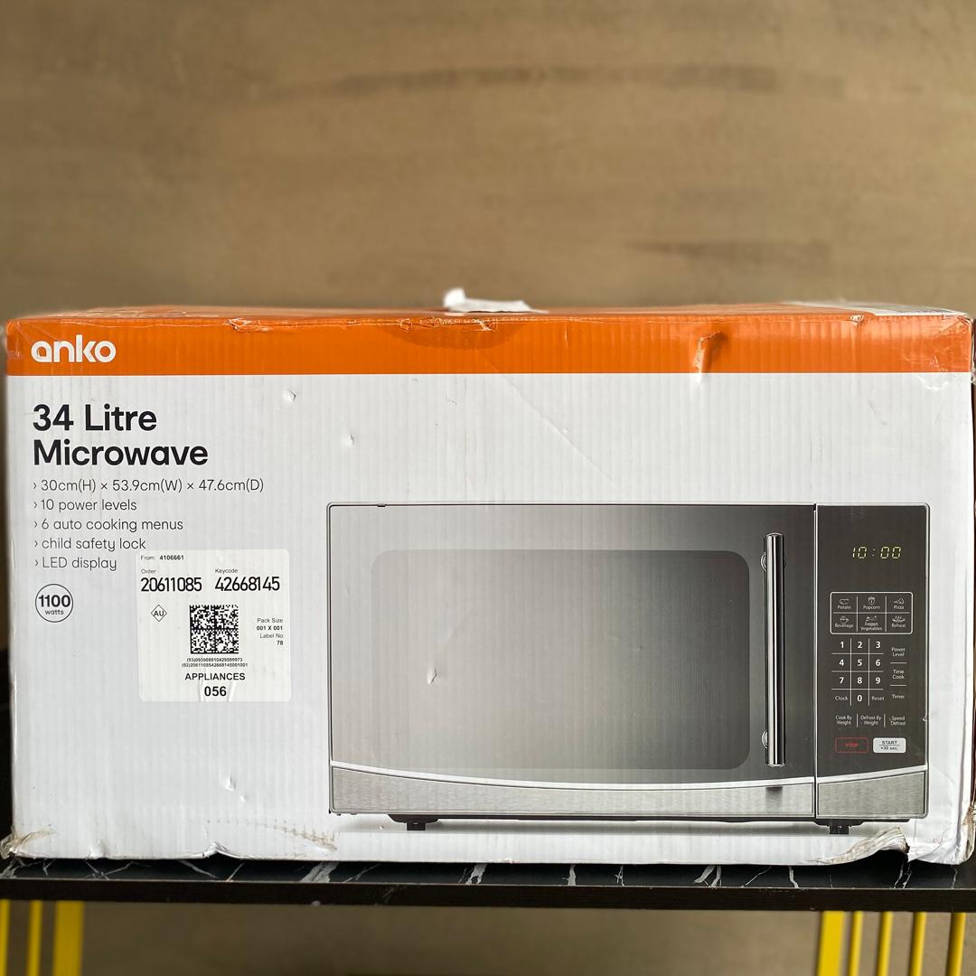 34L Anko Digital Microwave - STORE REJECT