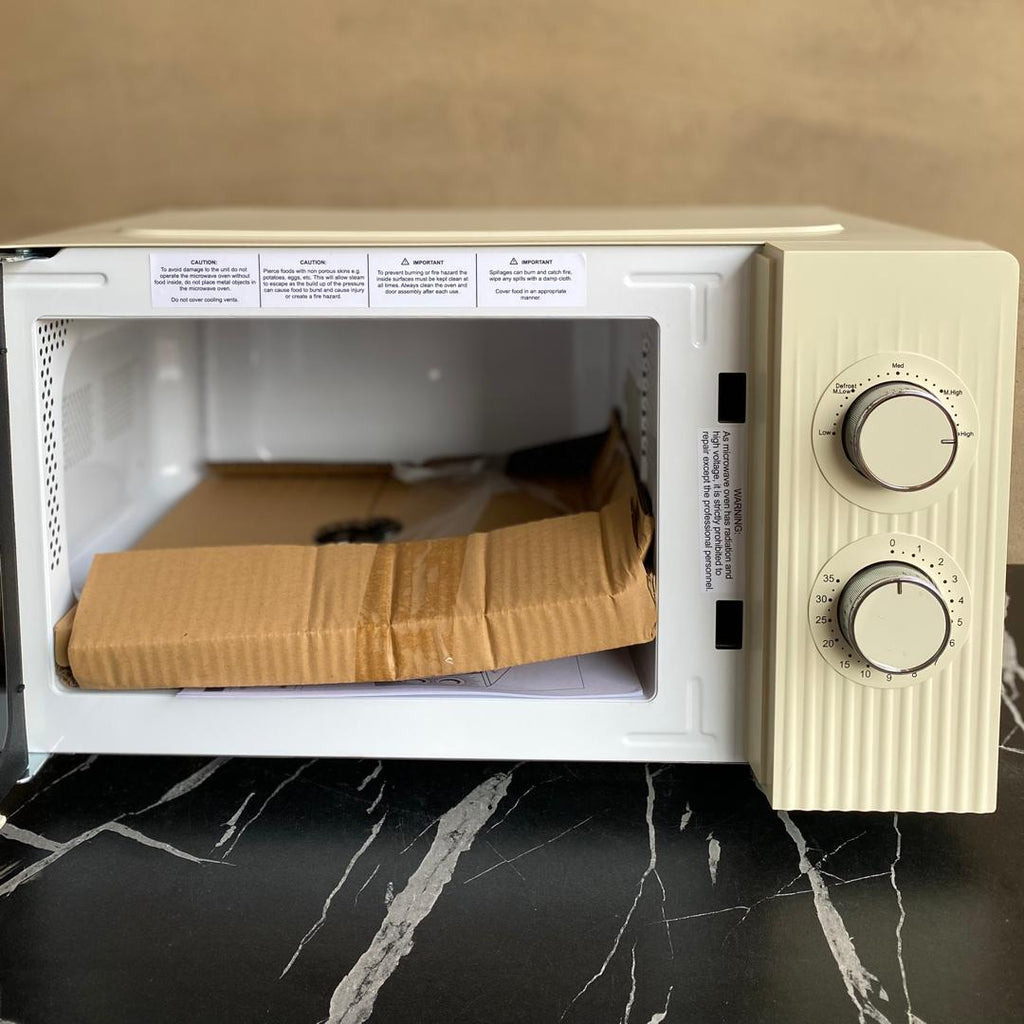 George Home  Textured Cream Microwave - NEW