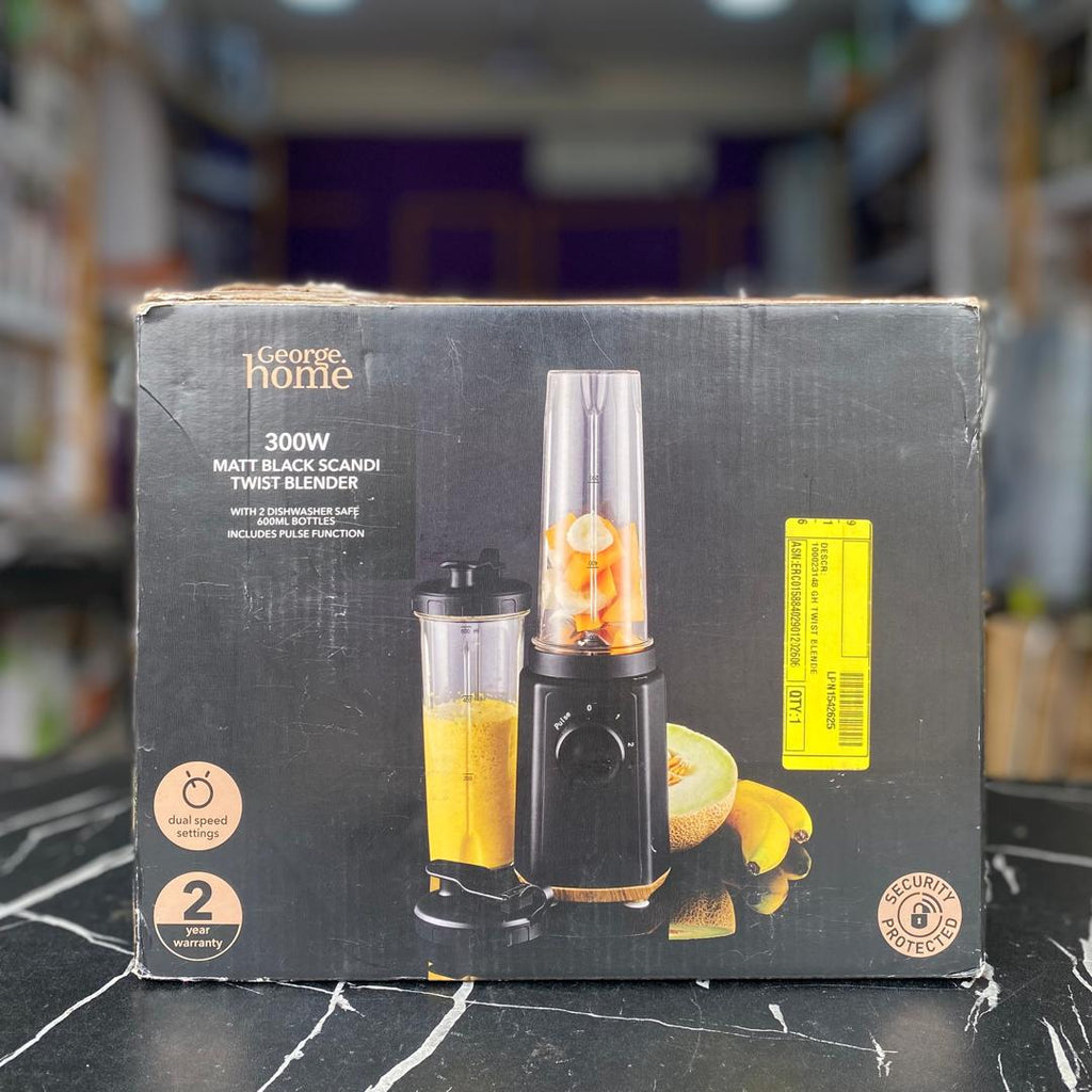 George Home Matte Black Scandi Twist Blender - NEW