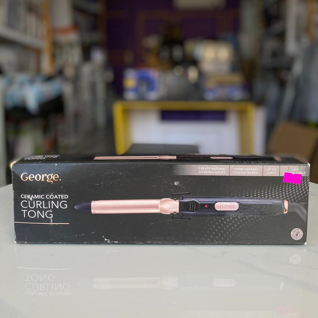 George Ceramic Coated Curling Tong - NEW