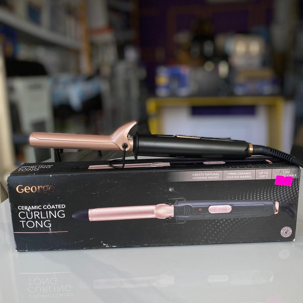 George Ceramic Coated Curling Tong - NEW