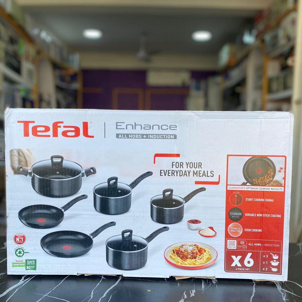 Tefal Enhance Induction Non-Stick 6-Piece Cookware Set - NEW