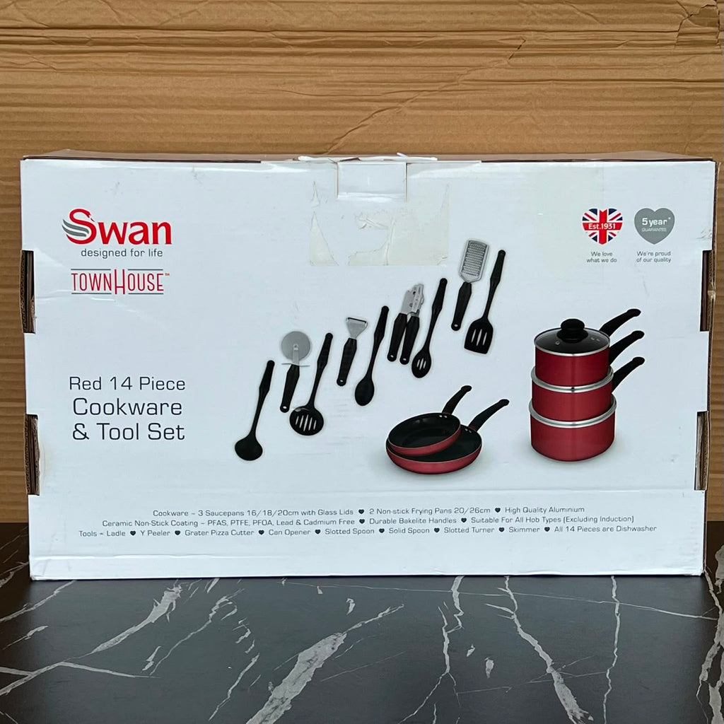 14 Piece Swan Townhouse Cookware and Tool Set