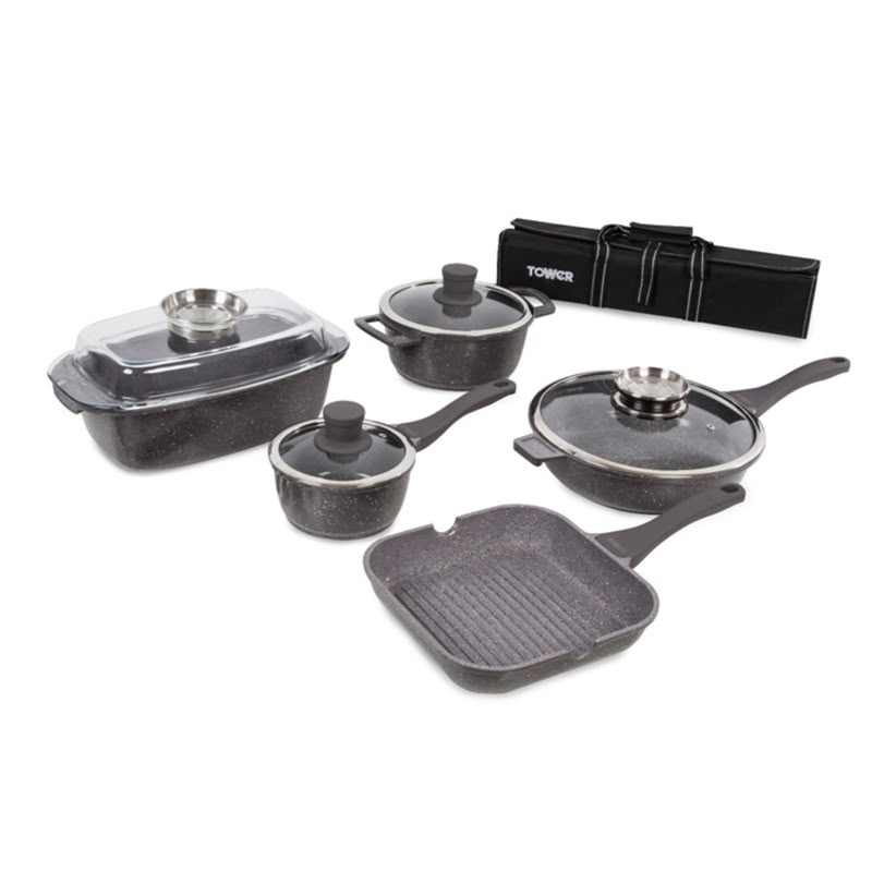 5 Piece Tower Pro Cerastone Die Cast Pan Set - NEW