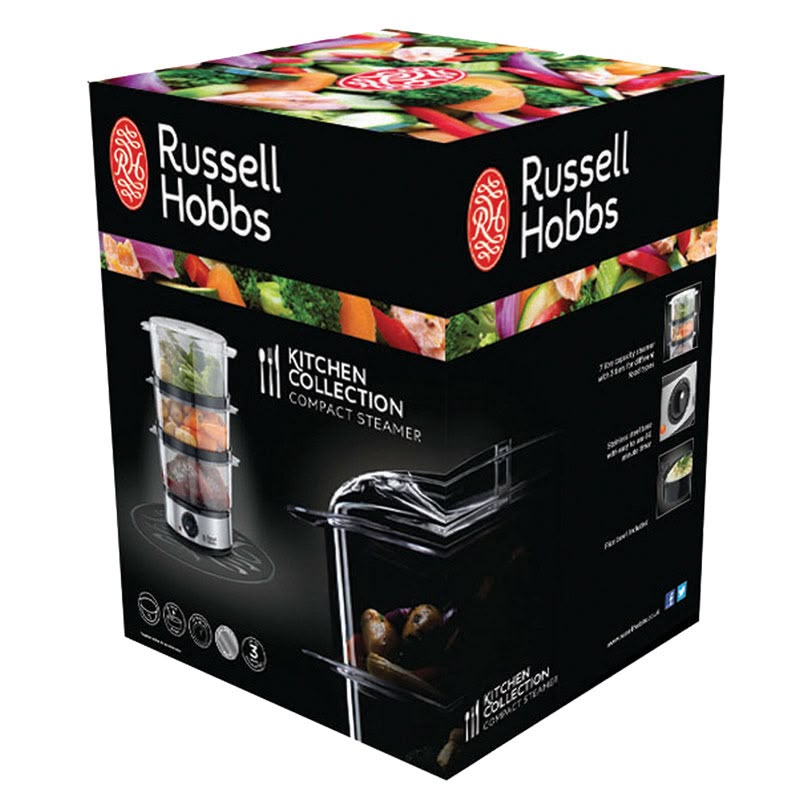 Russell Hobbs Food Collection Compact 3 Tier Food Steamer - NEW