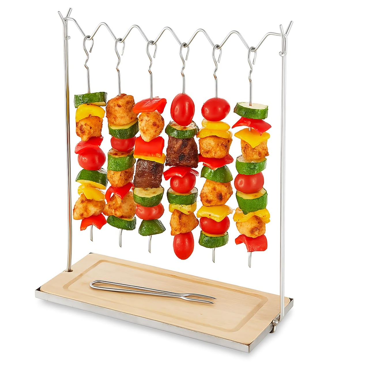 Tower Outdoor Living 6-Piece Hanging Skewer Set with Stand