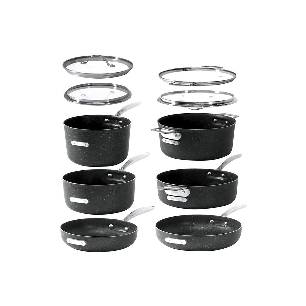 10-piece Granitestone Diamond Pro Stackmaster Non-stick Cookware Set - NEW