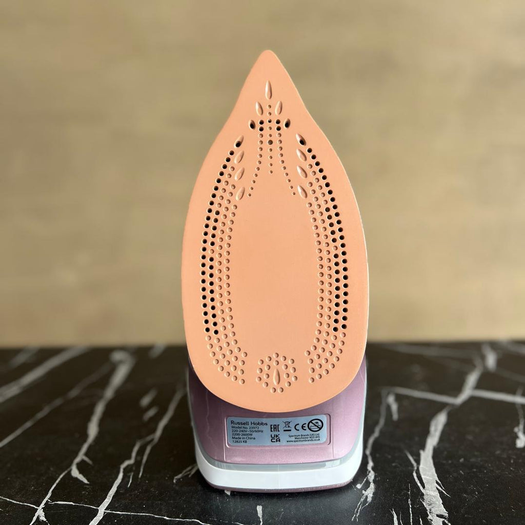 2600W Russell Hobbs Pearl Glide Pink Steam Iron - PRE OWNED