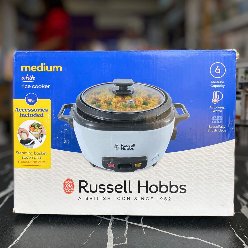 Russell Hobbs Medium White Rice Cooker and Steamer - PRE-OWNED